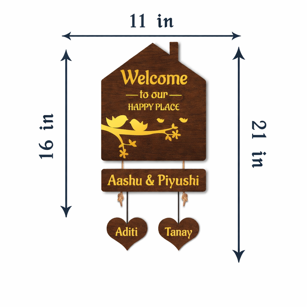 Personalized Wooden Family Name Hanging