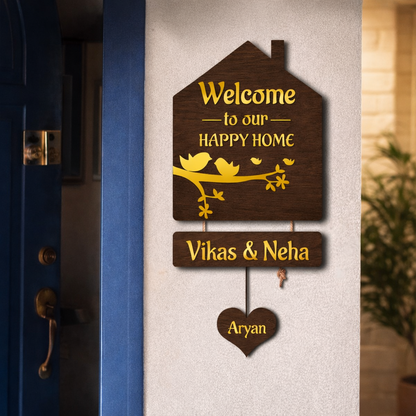 Personalized Wooden Family Name Hanging