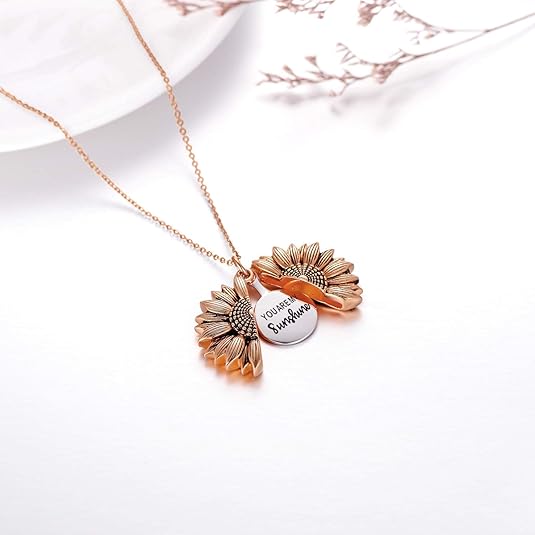 Sunflower Colored Photo Necklace