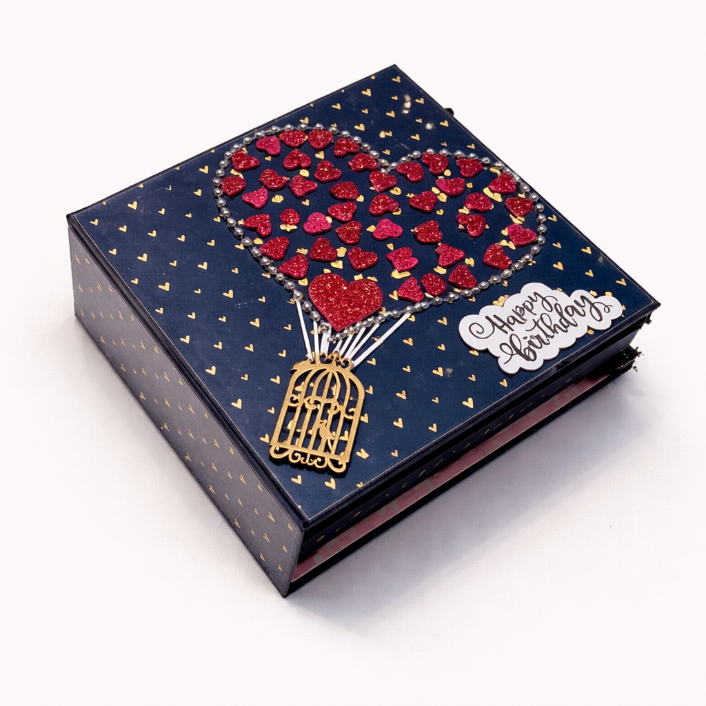 Personalized Explosion Box Scrapbook – Handmade Birthday Memory Gift Box