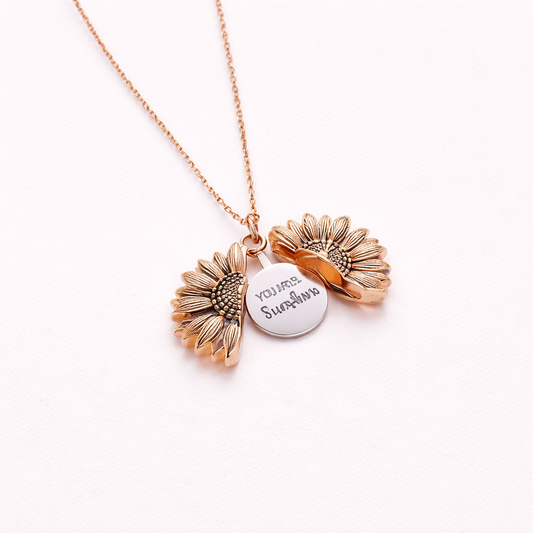 Sunflower Colored Photo Necklace