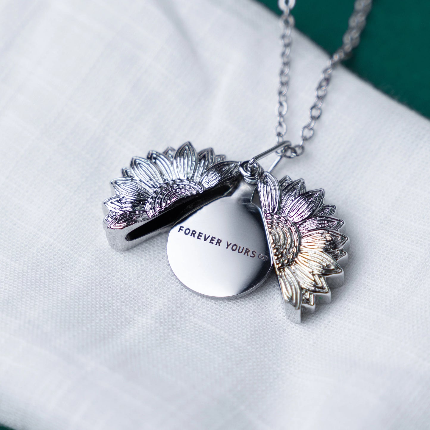 Sunflower Colored Photo Necklace