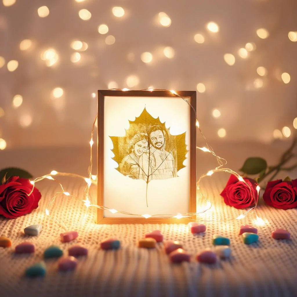 Custom Leaf Photo Frame – Personalized Artistic Memory Frame