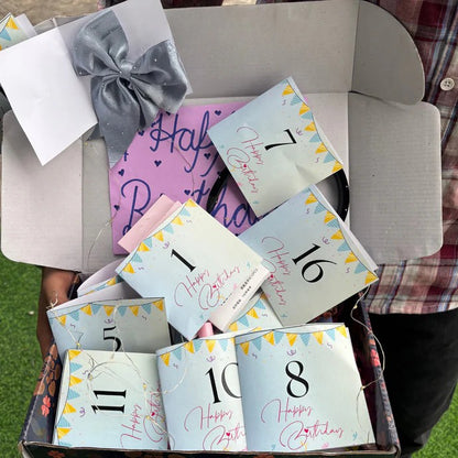 Birthday Surprise Countdown Gift Box | 1–19 Days Memory & Gift Reveal Box
